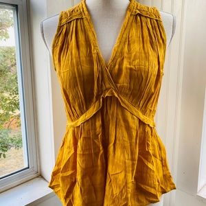 Sale⭐️Lucky Brand yellow draped tank